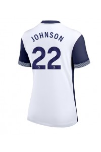 Tottenham Hotspur Brennan Johnson #22 Jalkapallovaatteet Naisten Kotipaita 2024-25 Lyhythihainen